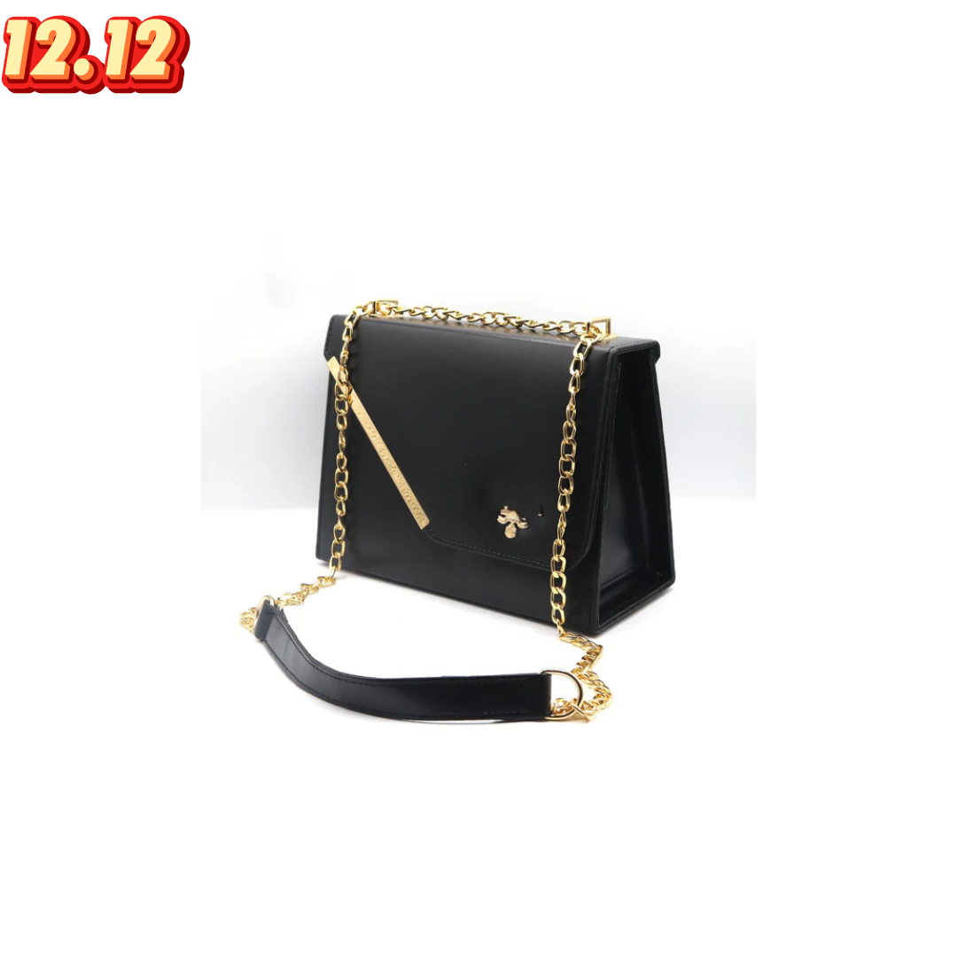 Black Shoulder Bag (Golden Chain)