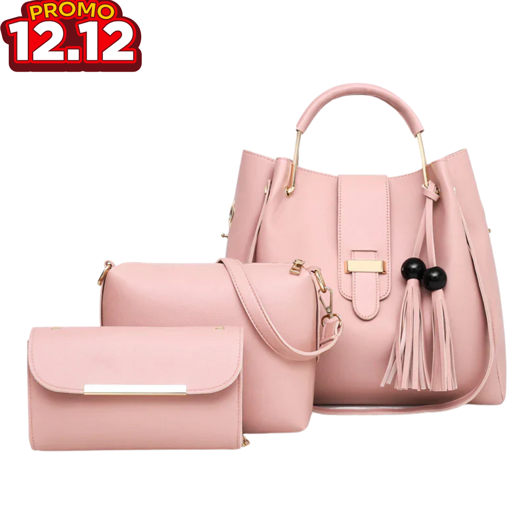 3 pcs Queen T-Pink Handbag