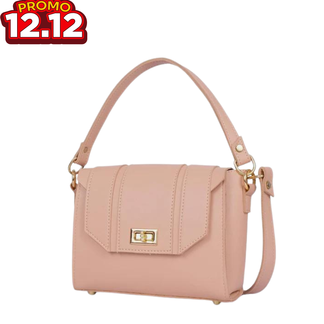 Pink Compact Top Handle Hand Bag 0 Reviews