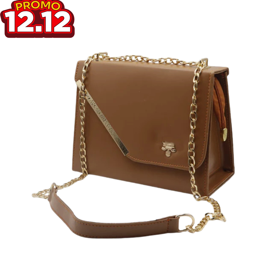 Brown Shoulder Bag (Golden Chain)