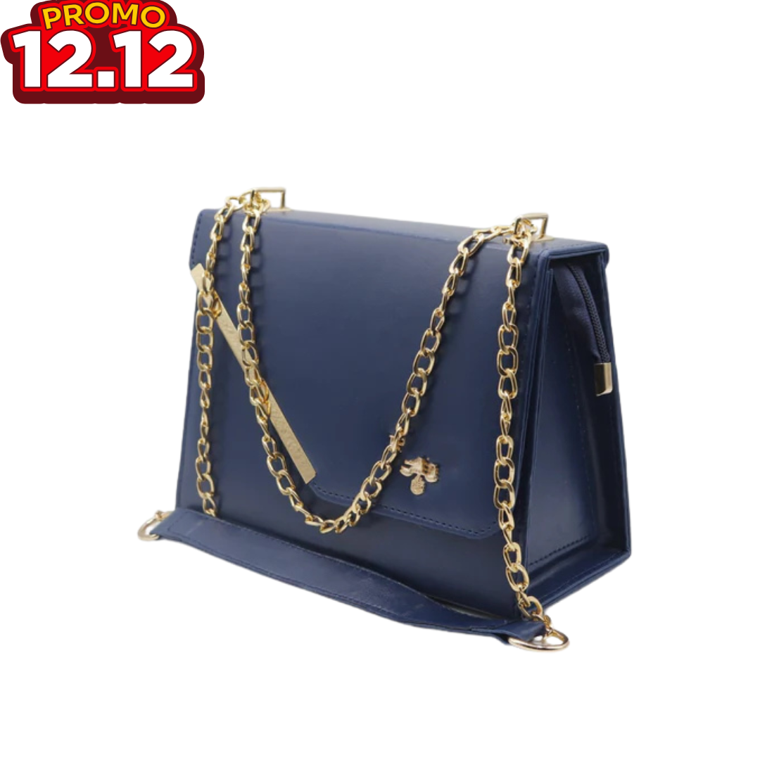 Blue Shoulder Bag (Golden Chain)