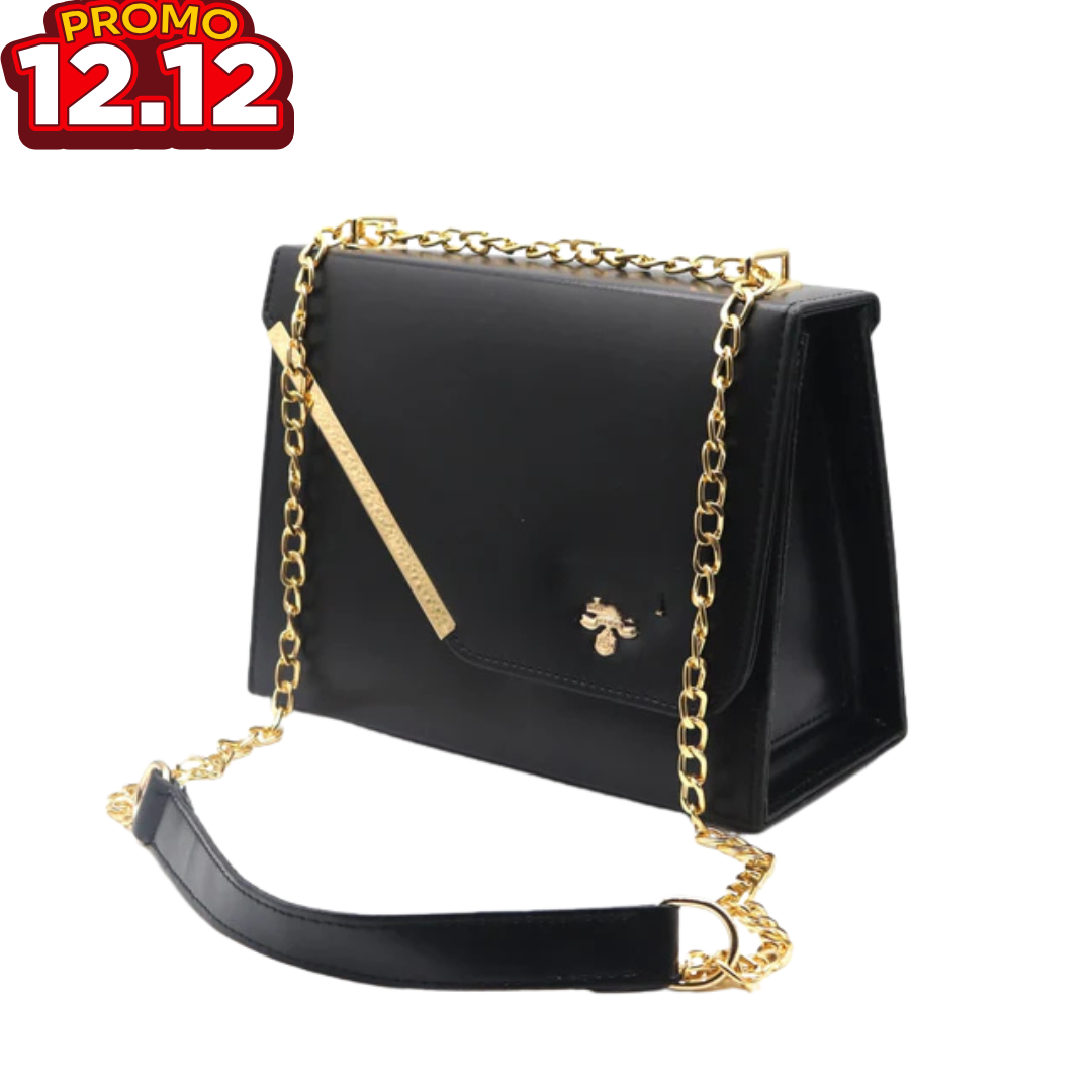 Black Shoulder Bag (Golden Chain)