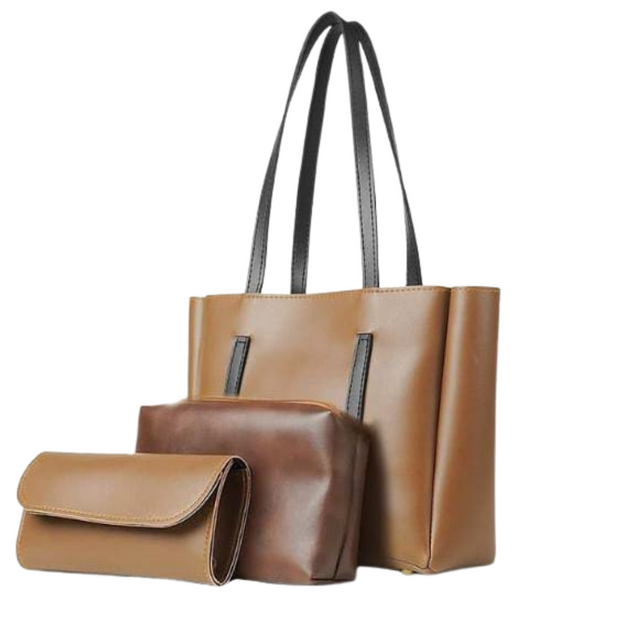 STAY BROWN BAG 3PCS SET